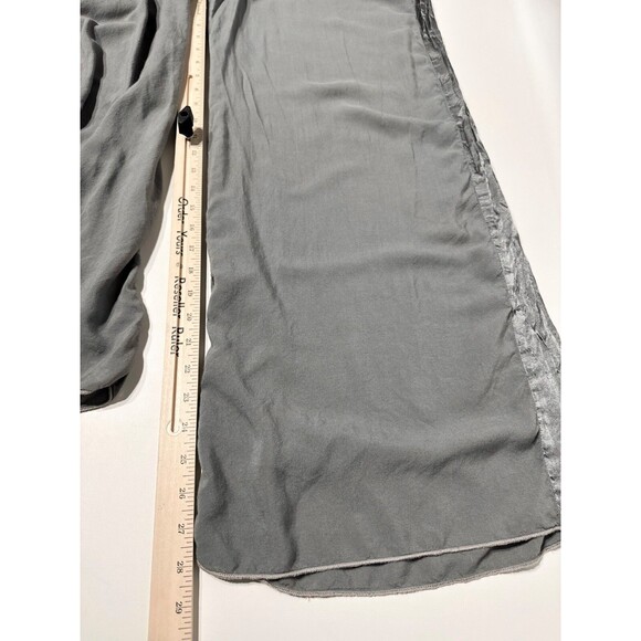 Hard Tail Forever Gray Rayon Wide Leg Pants Elastic High Waist Women Size L (A3) - Picture 10 of 12